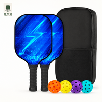 Ensemble de raquettes de pickleball, 2 raquettes avec sac de transport, pour l'extérieur