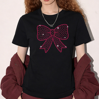 Transfert thermocollant en strass pour nœuds de cheerleading, pour la personnalisation de vêtements