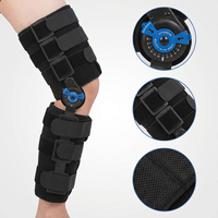 Orthèse de genou articulée pleine longueur en tissu souple avec verrouillage de la plage de mouvement (ROM) pour la stabilisation post-opératoire et la récupération de la marche (OEM)
