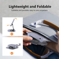 Vente en gros Support mobile pliable multifonction en métal rotatif à 360 ° pour l'apprentissage de la diffusion en direct-Universel