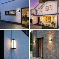 Lampe murale à LED rectangulaire en aluminium de haute qualité pour l'extérieur
