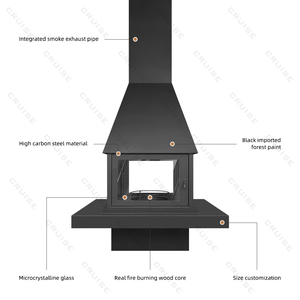 CRUISE Villa moderne intérieur électronique charbon de bois/éthanol/bois/atomisation poêle chauffage domestique 900mm flottant suspendu Globe - Product Image 5