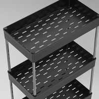 Étagère de rangement rotative multi-niveaux pour cuisine, salle de bain et toilettes, avec roulettes, chariot de rangement pour dortoir
