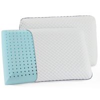 Oreiller en mousse gonflable portable au toucher moyen en peluche Remplissage en mousse à mémoire de forme 1-Pack Taille standard Soutien du cou et des épaules Soulagement du dos