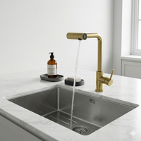 Robinet de cuisine rotatif en acier inoxydable 304 Kaiping Aida avec bec pivotant pour évier