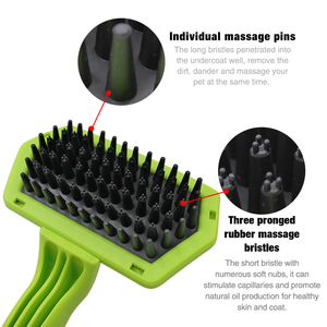 KUDI Soft TPR Baño y masaje Daily Hair Pet Grooming Brush para perros y gatos - Product Image 3