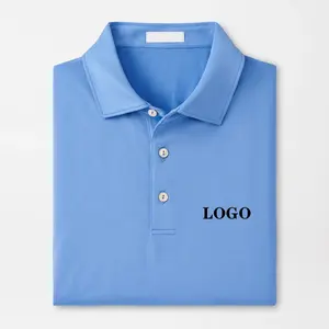 T-shirts polo professionnels pour hommes Oti Textile fabricant de polos de golf en jersey de couleurs unies confortables évacuant l'humidité pour hommes