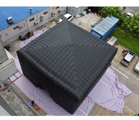 Tente gonflable de Cube de glace noire de taille personnalisable de haute qualité pour le cinéma mobile