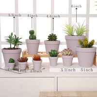 Pots en terre cuite rose de 2,5 pouces avec trous de drainage, écologiques, durables, petits pots en céramique pour cactus et fleurs