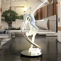 Lampe sur pied en bronze Prometheus 74'' Torchiere, statue d'homme en bronze, lampe d'intérieur