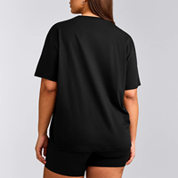 T-shirt classique surdimensionné et léger pour femmes, fabricant en gros, col rond, manches courtes, impression personnalisée du logo, t-shirt pour femmes
