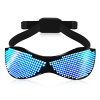 Lunettes lumineuses LED dynamiques RVB personnalisables Lunettes de fête lumineuses clignotantes programmables rechargeables par USB pour Thanksgiving