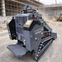 China YW CE/EPA Track Mini 13.5HP Skid Steer Loader Dengan Bucket Trencher Rotary Plow