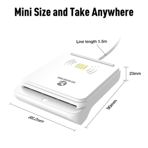 ZOWEETEK USB Contactless RFID NFC lettore di schede di controllo accessi e Contact ID IC lettore di Chip Card Writer ATM lettore di carte di credito - Product Image 6