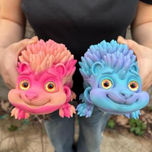 Vashine Jouets hérissons flexibles en cristal imprimés en 3D, souvenir du zoo, PLA, figurine créative pour enfants, emballage original, unisexe - Product Image 3