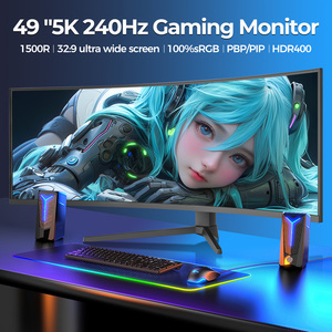 Moniteur <span class=keywords><strong>PC</strong></span> 49 pouces 5K pour le bureau à domicile, l'école et les jeux, écran étendu, moniteur de jeu professionnel 165 Hz, écran incurvé 49 pouces 4K - Product Image 5