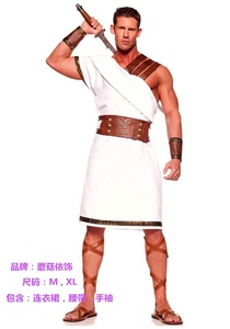 นักรบชายโรมันกรีกโบราณสวมชุดยุคกลาง <span class=keywords><strong>ชุด</strong></span>แฟนซีฮาโลวีนผู้ชาย<span class=keywords><strong>อินเดีย</strong></span>สุดเซ็กซี่ - Product Image 5