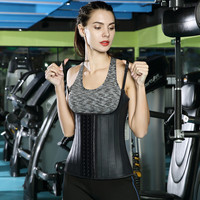 Entraîneur de taille en Latex d'os d'acier 25 pour femmes Gilet de contrôle du ventre avec bandoulière réglable