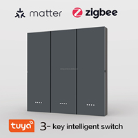 Interrupteur PC sans fil 1/2/3/4 voies avec télécommande Tuya ZigBee, compatible avec l'application Smart Life et le contrôle vocal pour l'éclairage domestique.