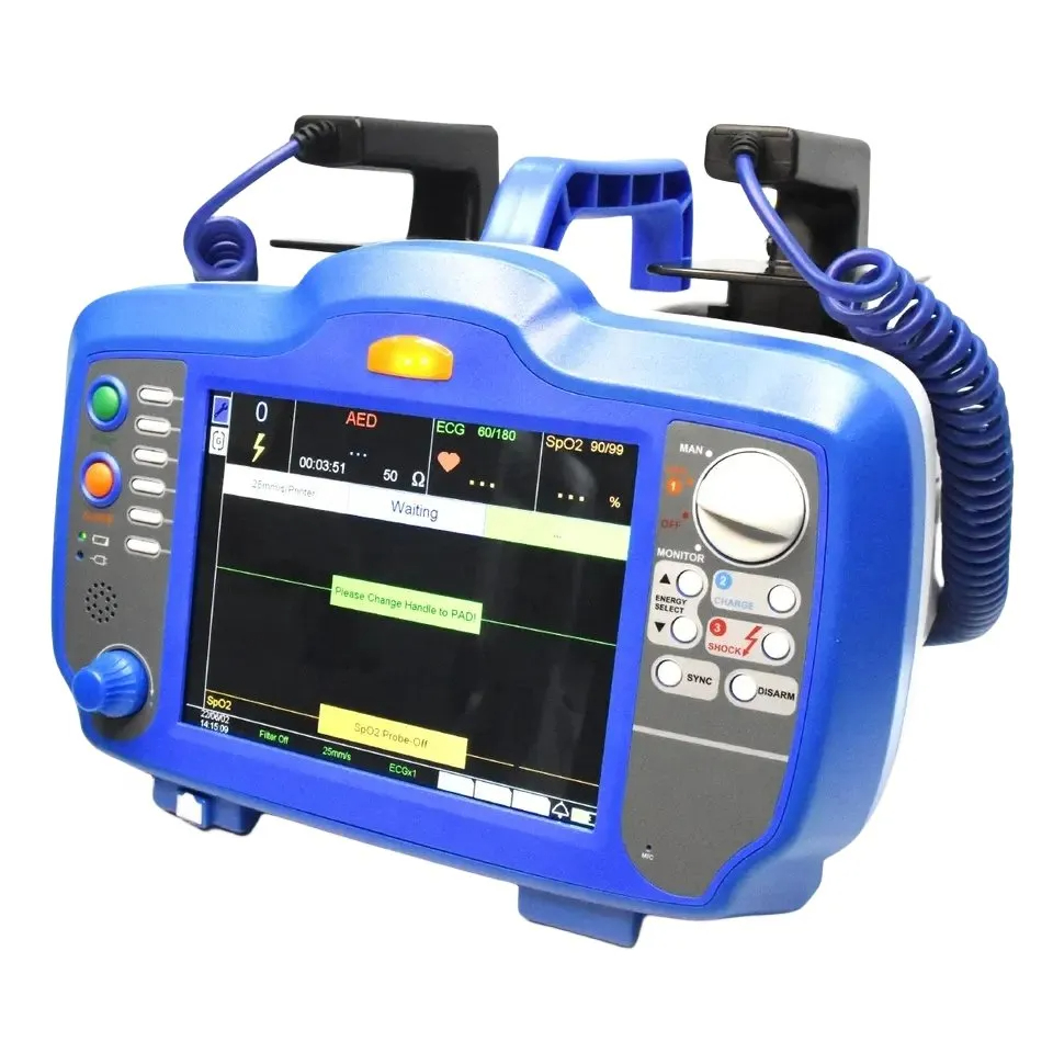 Portable External Cardiac Defibrillator Emergency Biphasic AED Machine First-Aid for Emergency Medical Supplies & Training
