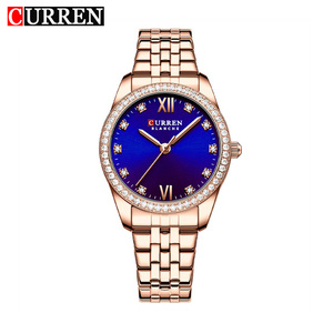 Montre Sport à Quartz pour Femme CURREN 9086, Style Dessin Animé Vintage, Bracelet en Alliage et Acier Inoxydable, Étanche 3 ATM, Élégante - Product Image 1