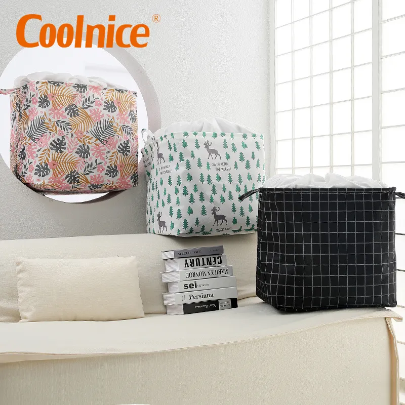 Coolnice hot sell foldable clothes storage basket laundry modern style for home organization