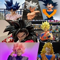 Estatua de Resina de Anime de Dragon Ball Z Super, Tamaño Real 1:1, Busto de Fibra de Vidrio de Goku, Cuerpo Completo, Super Saiyan SSJ SSJ3 Ultra Instinct