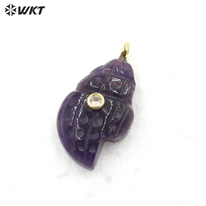 WT-<span class=keywords><strong>P2122</strong></span> จี้รูปเปลือกหอยประดับพลอยธรรมชาติและเพทาย ดีไซน์น่ารักสไตล์ยอดนิยม สำหรับทำต่างหูแฮนด์เมด อุปกรณ์ DIY - Product Image 6