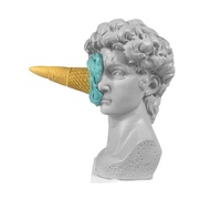 Crème glacée minimaliste moderne de style européen Smashing David Sculpture bordure la plus vendue pour chambre à coucher salon décor à la maison