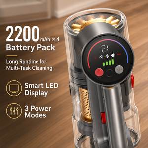 Aspirateur à manche sans fil 37KPa, moteur sans balais 550W, filtre HEPA, aspirateur léger pour poils d'animaux, tapis, sols durs PV20 - Product Image 4