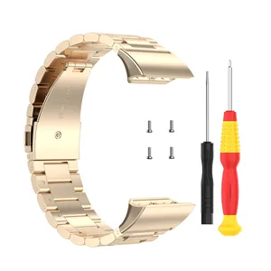 yedek bilekliği garmin Suppliers-Lüks paslanmaz çelik saat kayışı Garmin öncüsü 30 35 35J Foreathlete 35J metal saat kayışı yedek bileklik