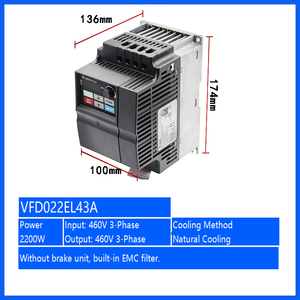 เดลต้า VFD-EL VFD037EL43A ไดรเวอร์ขนาดกะทัดรัด460โวลต์สามเฟส VFD อินเวอร์เตอร์ประสิทธิภาพสูงระบายความร้อนที่มีความยืดหยุ่นสำหรับมอเตอร์ - Product Image 5