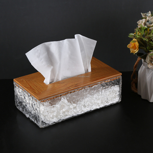 Top grade Rectangular Acrylic Wood Wooden Tissue Boxes Holder for Home Office Car Automotive Decoration Facial Tissue box cover