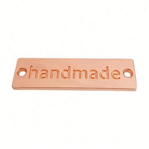 Classic Other Brand Logo Label Handmade Tags Custom Eco-Friendly One Side Fold Press Clothing Labels for Bags Shoes & Garments - Product Image 5