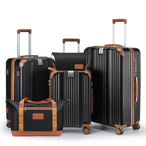 5-piece set ABS <b>Hard</b> <b>Shell</b> Spinner Luggage Set 20 24 28 Inch with Duffel and Toiletry Bag Unisex Travel <b>Suitcase</b> Modern Design - Product Image 4