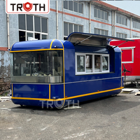 Camion de restauration mobile en acier inoxydable Truth avec rôtissoire à poulet, 18 pieds, entièrement équipé avec congélateur