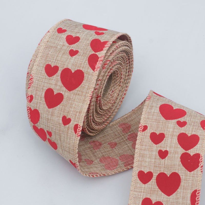 Cœur Naturel - 6,3 cm, 10 Yards par Rouleau