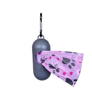 Distributeur de sacs à déjections canines écologique de luxe, style plastique simple, avec étui pour 20 sacs, style dessin animé - Product Image 1
