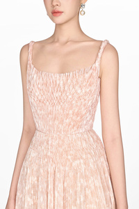 Femmes décontracté col carré U cou licou dos perlé <span class=keywords><strong>robe</strong></span> imprimé solide motif étage longueur licou tenue décontractée <span class=keywords><strong>robe</strong></span> de vacances - Product Image 2