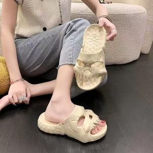 Sandalias de Playa con Diseño de Calavera para Mujer y Hombre, Antideslizantes, Acolchadas, de EVA, Gruesas, Suaves y Ligeras, con Punta Abierta, para Exteriores, Piscina, Verano - Product Image 2