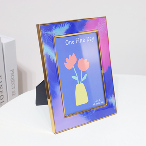 Tùy chỉnh giá rẻ UV in ấn <span class=keywords><strong>3x3</strong></span> 4x4 4x6 5x7 8x10 men kim loại khung ảnh cho trang trí nội thất Quà Tặng bán buôn - Product Image 3