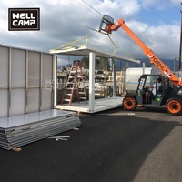 WELLCAMP Contenedor de Acero de Lujo Desmontable y Transpirable, Tienda Prefabricada, Centro Comercial, Casa Contenedor Plegable, Oficina Moderna de Alta Calidad