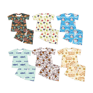 <span class=keywords><strong>Ensemble</strong></span> d'été populaire pour garçons : T-shirt à manches courtes et short, imprimé personnalisé <span class=keywords><strong>de</strong></span> haute qualité, ample et confortable, deux pièces pour bébés et enfants, vêtements quotidiens - Product Image 1