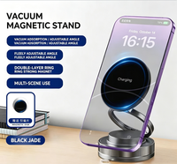 Support magnétique pour téléphone de voiture, réglable à 360°, fixation par ventouse, support magnétique pour téléphone à ventouse pour voiture, surface lisse, salle de sport