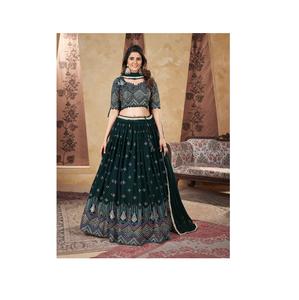 New Exclusive Foil Printed Full Stitched <b>Lehenga</b> Choli with Dupatta Collection for <b>Women</b> From Indian Supplier - Product Image 1
