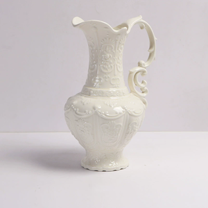 Ensemble de tasses à expresso en porcelaine embossée de style royal de luxe, bouilloire à thé en céramique de haute qualité pour hôtels - Product Image 2