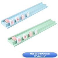 Supports de Mahjong en Bois de 20 pouces avec Poussoir Magnétique Puissant, Couleurs Personnalisées, Lot de 4 Supports de Mahjong en Bois Peints