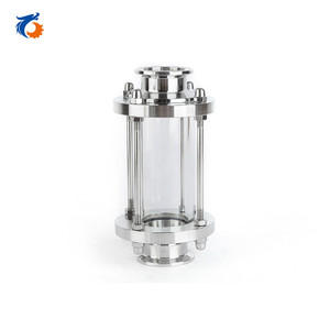 304 316L صحي الفولاذ المقاوم للصدأ ثلاثي المشبك مستقيم نوع البصر الزجاج - Product Image 2