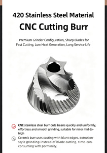 เครื่องบดกาแฟแบบมือหมุน สีขาวดำ โครงสร้างโลหะเต็มตัว ใบมีด 5/6/7 แบบ CNC  พร้อมลูกปืนคู่ พกพาสะดวกสำหรับการเดินทาง - Product Image 6