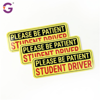 Autocollants de pare-chocs en vinyle découpés sur mesure résistants aux UV pour étudiants conducteurs, imperméables, avec adhésif permanent puissant, logos pour voitures